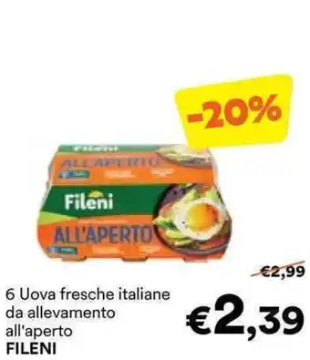 Unes Uova fresche italiane all'aperto FILENI offerta