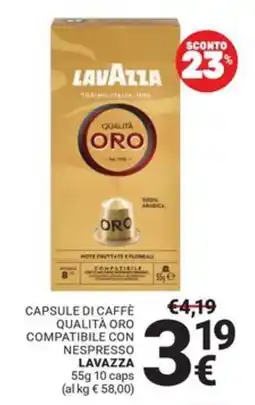 Supermercati Gulliver Capsule di caffè Qualità Oro offerta