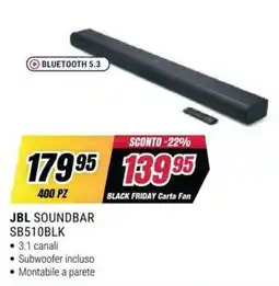 Trony JBL SOUND BAR SB510BLK offerta