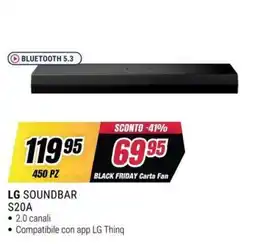 Trony LG SOUNDBAR S20A offerta