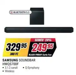 Trony SAMSUNG SOUNDBAR HWQS700F offerta