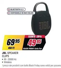 Trony JBL SPEAKER CLIP5 offerta