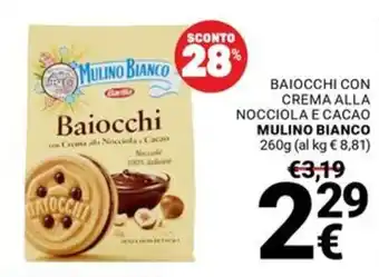 Supermercati Gulliver Baiocchi con Crema alla Nocciola e Cacao Mulino Bianco offerta