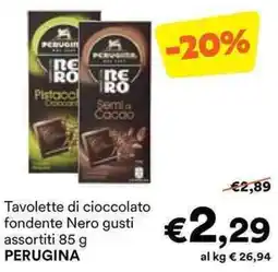 Unes Tavolette di cioccolato fondente Nero PERUGINA offerta