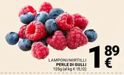 Supermercati Gulliver LAMPONI/MIRTILLI PERLE DI GULLI offerta