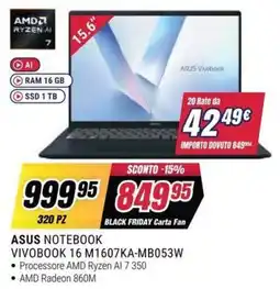 Trony ASUS NOTEBOOK VIVOBOK 16 offerta