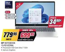 Trony HP NOTEBOOK 15-FD1029NL offerta