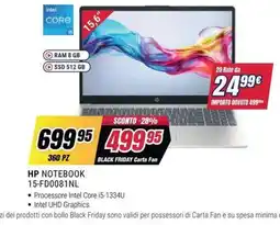 Trony HP NOTEBOOK 15-FD0081NL offerta