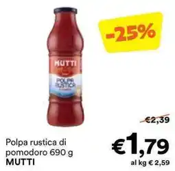 Unes Polpa rustica di pomodoro MUTTI offerta