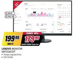 Trony LENOVO MONITOR 66FCGAC2IT offerta