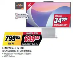 Trony LENOVO ALL IN ONE IDEACENTRE 3 FOHR0016IX offerta