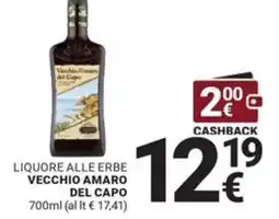 Supermercati Gulliver LIQUORE ALLE ERBE VECCHIO AMARO DEL CAPO offerta