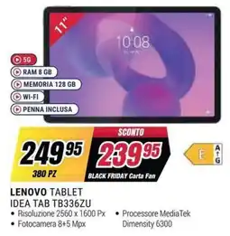 Trony LENOVO TABLET IDEA TAB TB336ZU offerta