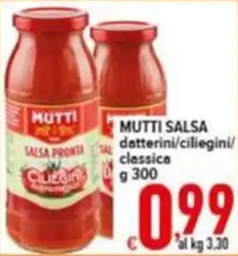 Iper Triscount MUTTI SALSA datterini/ciliegini/classica offerta