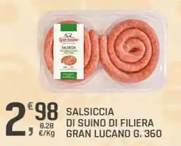 Supermercati Dok SALSICCIA DI SUINO DI FILIERA GRAN LUCANO offerta