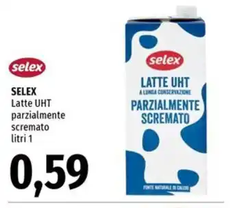 Famila Market SELEX Latte UHT parzialmente scremato offerta