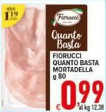 Iper Triscount Fiorucci Quanto Basta Mortadella offerta