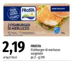 Famila Market FROSTA Fishburger di merluzzo offerta