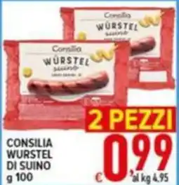 Iper Triscount Consilia Würstel di suino offerta