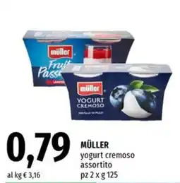 Famila Market MÜLLER yogurt cremoso assortito offerta