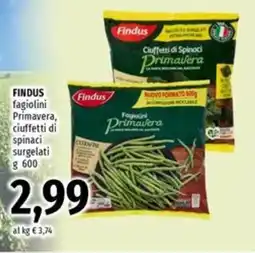 Famila Market Findus fagiolini Primavera, ciuffetti di spinaci offerta