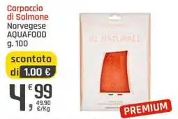 Supermercati Dok Carpaccio di salmone norvegese aquafood offerta
