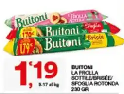 Sisa Buitoni la frolla sottile/brisée/sfoglia rotonda offerta