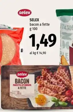 Famila Market Selex bacon a fette offerta