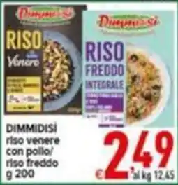 Iper Triscount DIMMIDISI riso venere con pollo/riso freddo offerta