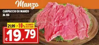 Iper Triscount Carpaccio di Manzo offerta