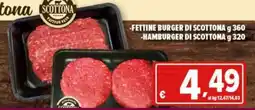 Iper Triscount Fettine burger di Scottona offerta