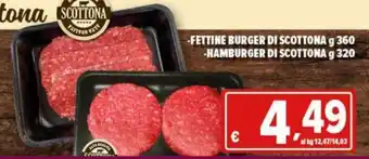 Iper Triscount Fettine burger di Scottona offerta