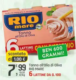 Supermercati Dok Tonno all'Olio di Oliva RIO MARE offerta