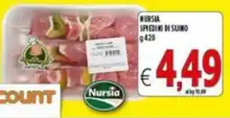 Iper Triscount Spiedini di suino Nursia offerta