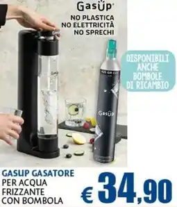 Europlanet Casa Gasup Gasatore per acqua frizzante con bombola offerta