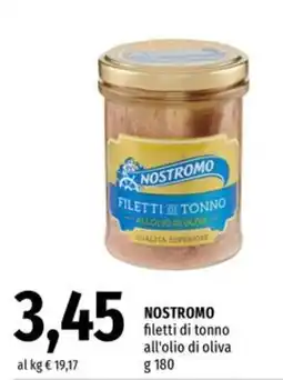 Famila Market NOSTROMO filetti di tonno all'olio di oliva offerta