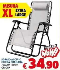 Europlanet Casa Sdraio Acciaio Corda Granada offerta