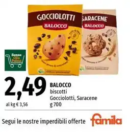 Famila Market BALOCCO biscotti Gocciolotti, Saracene offerta