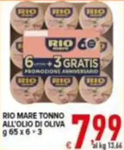 Iper Triscount RIO MARE TONNO ALL'OLIO DI OLIVA offerta