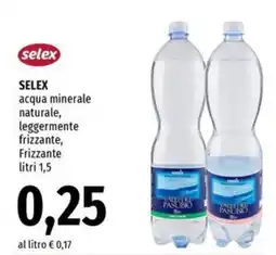 Famila Market SELEX acqua minerale naturale, leggermente frizzante, Frizzante offerta