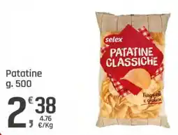Supermercati Dok Selex patatine classiche offerta