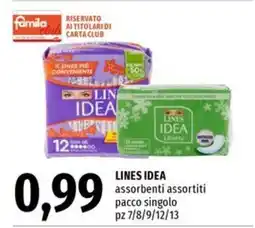 Famila Market LINES IDEA assorbenti assortiti offerta