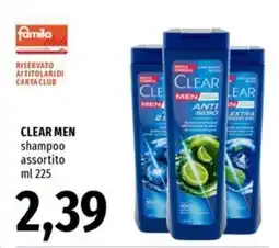 Famila Market CLEAR MEN shampoo offerta