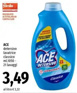 Famila Market ACE detergente lavatrice classico offerta