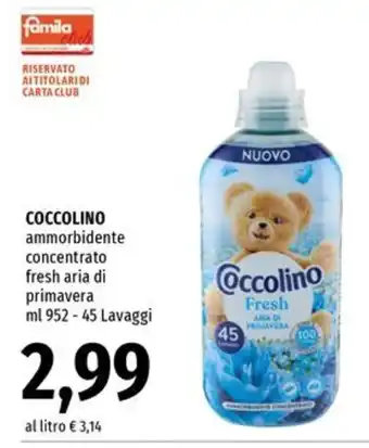 Famila Market Coccolino ammorbidente concentrato fresh aria di primavera offerta