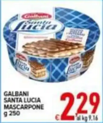 Iper Triscount GALBANI SANTA LUCIA MASCARPONE offerta