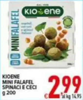 Iper Triscount KIOENE MINI FALAFEL SPINACI E CECI offerta