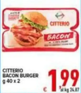 Iper Triscount CITTERIO BACON BURGER offerta