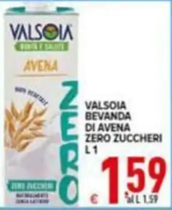 Iper Triscount VALSOIA BEVANDA DI AVENA ZERO ZUCCHERI offerta