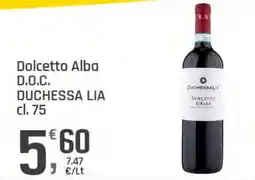 Supermercati Dok Dolcetto Alba D.O.C. DUCHESSA LIA offerta